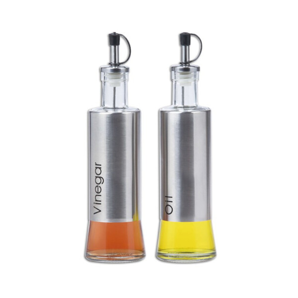 Related Products - Oil & Vinegar Bottle Glass - 2pc - Metal Coating P/SET