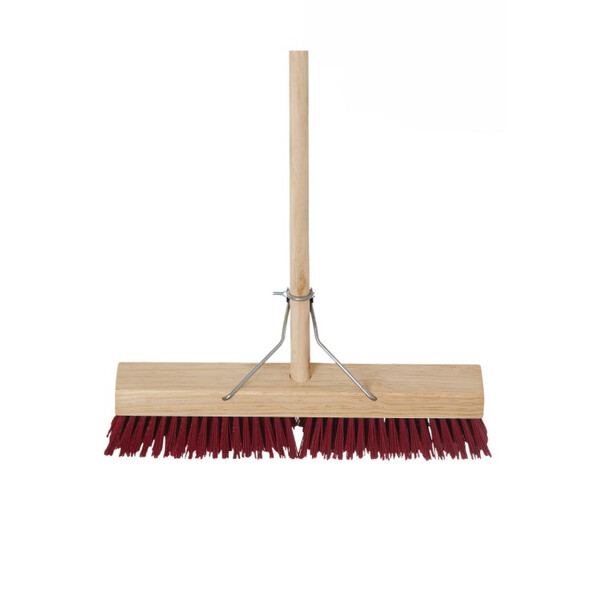 Caprichem products - 450mm Stiff Brown Pvc Platform Broom # EACH