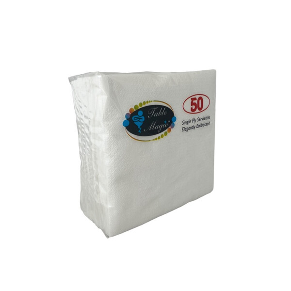 Caprichem products - Table Magic White 1ply 50 Pack P/PACK