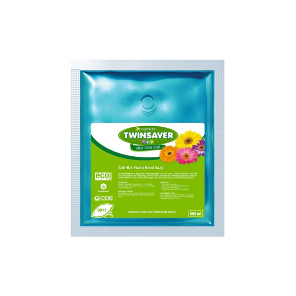 Caprichem products - Twinsaver Antibac Hand Foam Soap 6 X 600ml Np0911 EACH