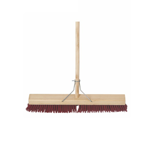 Caprichem products - 600mm Stiff Brown Pvc Platform Broom # EACH