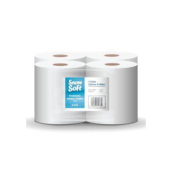 Caprichem products - Snowsoft Towel Standard Barrel 1pl 300m 6-002 P/PACK