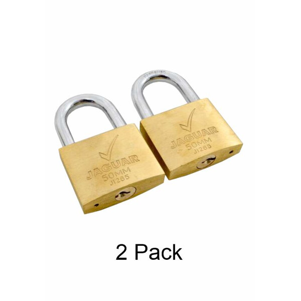 Caprichem products - Padlock 50mm Br 2pac K/a Jaguar Clam EACH