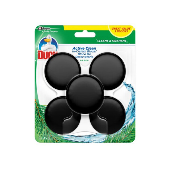 Caprichem products - Duck Toilet Blocks 5 Pack - Green P/PACK