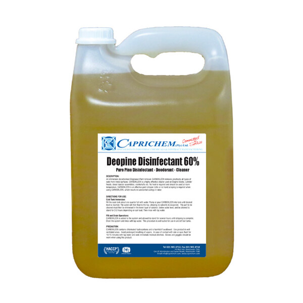 Caprichem products - Deopine Disinfectant Conc 60% 4x5l