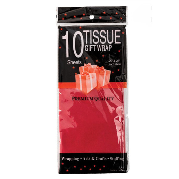 Caprichem products - Tissue Gift Wrap Red 10 Sheets 50x66cm EACH