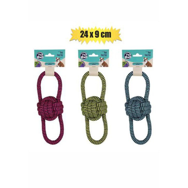 Caprichem products - Pet Dog Tug Toy String Dbl Loop 24x9cm EACH
