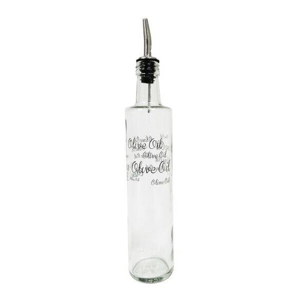 Caprichem products - 500ml Olive Oil Coated Clear With Pourer EACH