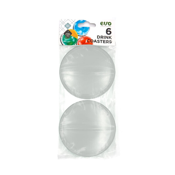 Caprichem products - Evo Coaster 6 Pack - White P/PACK