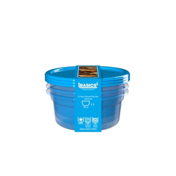 Caprichem products - Round Set Food Saver 6 Piece - 800ml P/PACK
