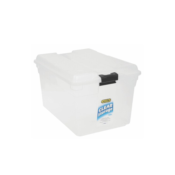 Caprichem products - Clear Storage Bin 56l Clear Lid # EACH