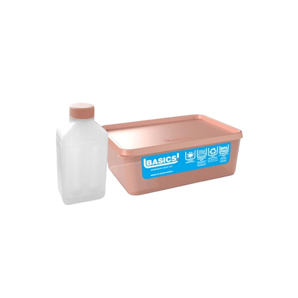 Caprichem products - Lunch Box 800ml + Bottle Peach P/SET