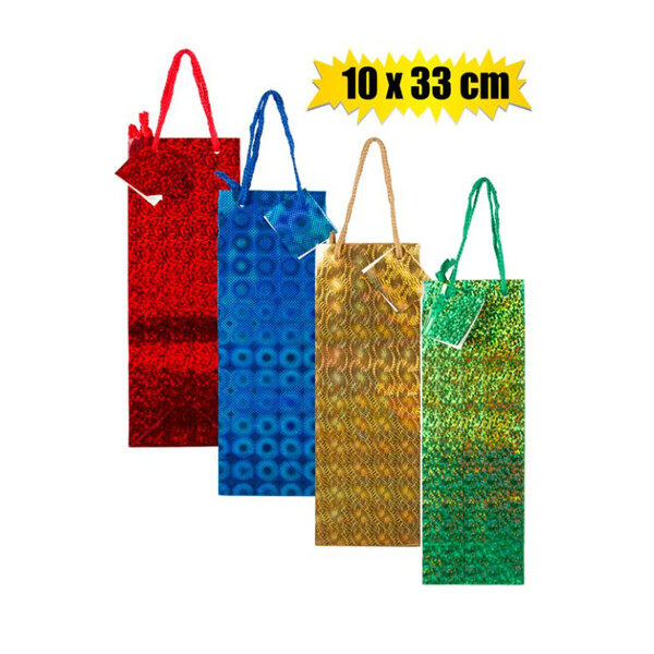 Related Products - Gift Bag Hologram Wine 10x33cm EACH