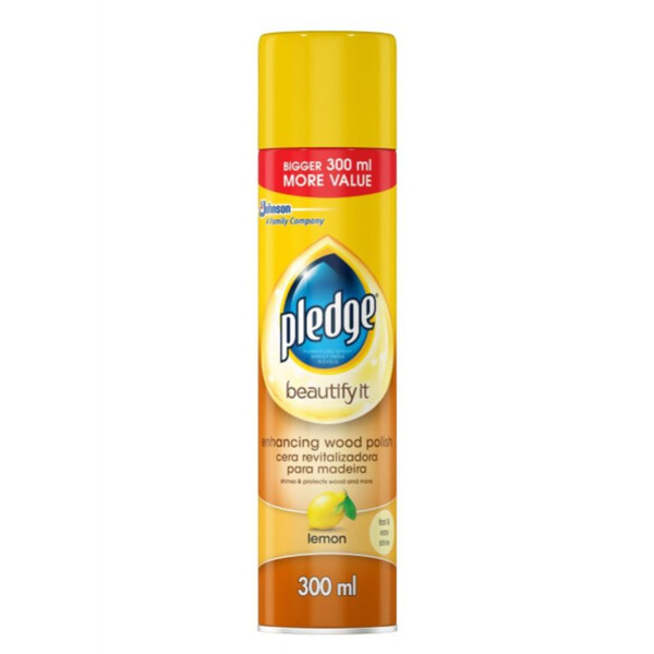 Caprichem products - Pledge Wood Polish Lemon 300ml
