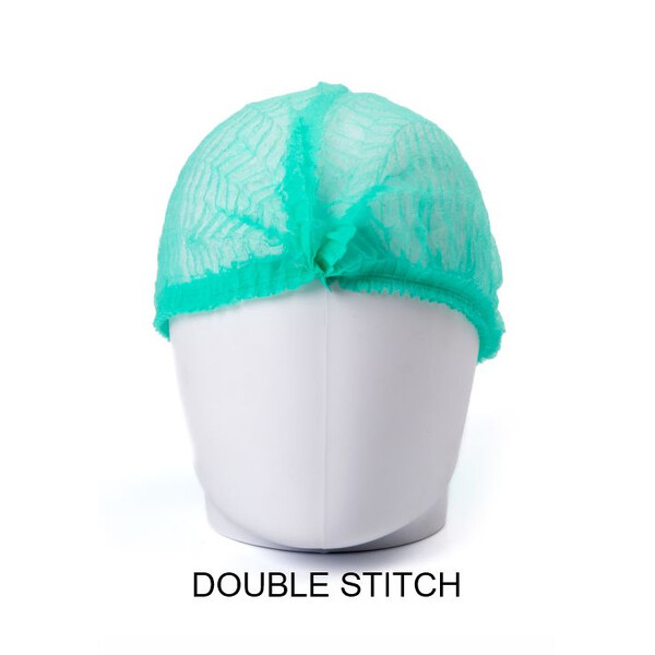 Caprichem products - Disposable Mophead Caps X 100 Double Stitch Green P/PACK