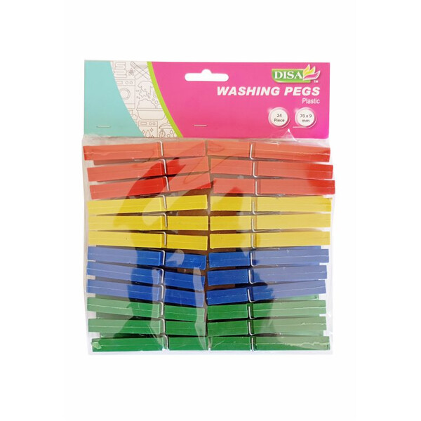 Caprichem products - Washing Pegs Plastic  70mm 24 Pack P/PACK