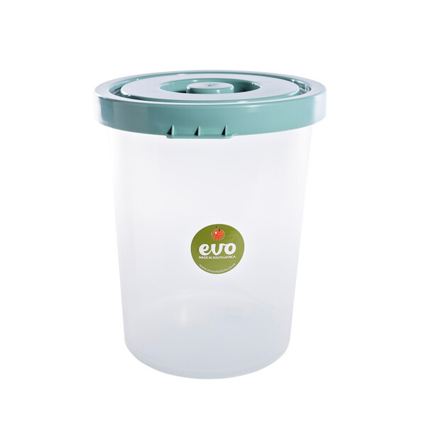 Caprichem products - Evo 8l Storage Container Clear Base - Sage Lid EACH