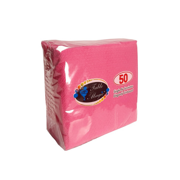 Caprichem products - Table Magic Shock Pink 1ply 40 X 50 P/box