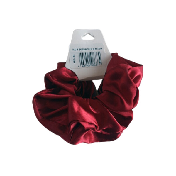 Caprichem products - Hair Scrunchie Satin Maroon 2pc P/PACK