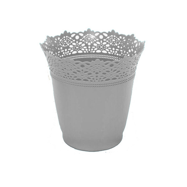 Caprichem products - Patterened Bin Round - Grey EACH