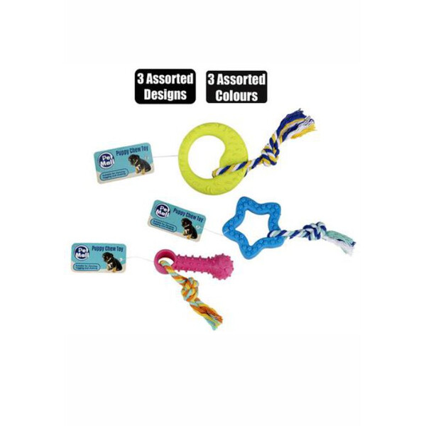 Caprichem products - Pet Toy Puppy Tpr With Rope Assorted EACH