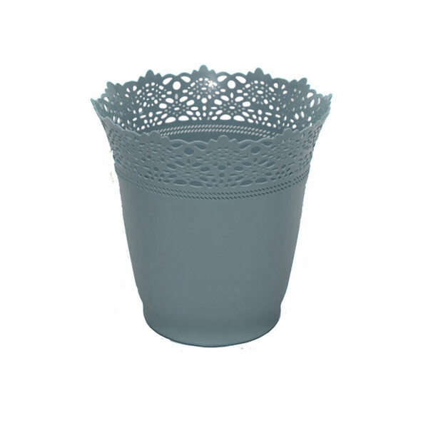 Caprichem products - Patterened Bin Round - Silver / Steel EACH