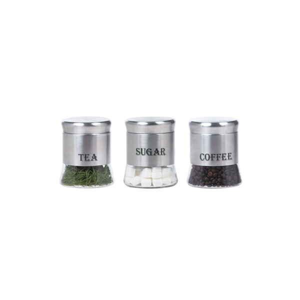 Related Products - Canister Glass 3pc Set S/steel Coating P/SET