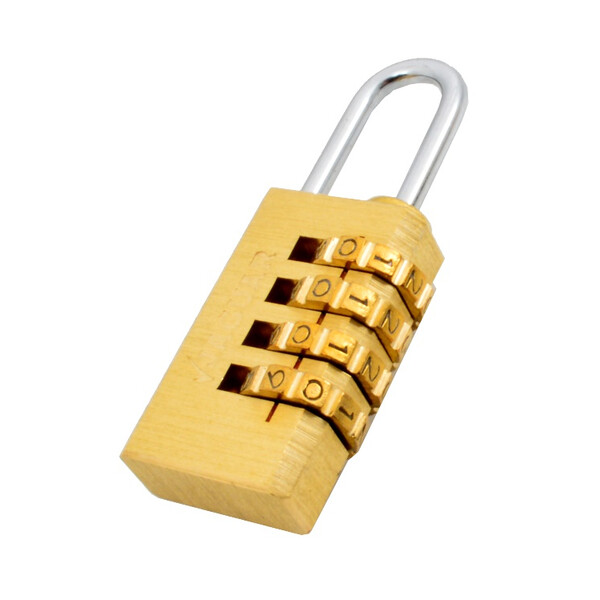Caprichem products - Combination Padlock Brass 20mm 4 Dial EACH