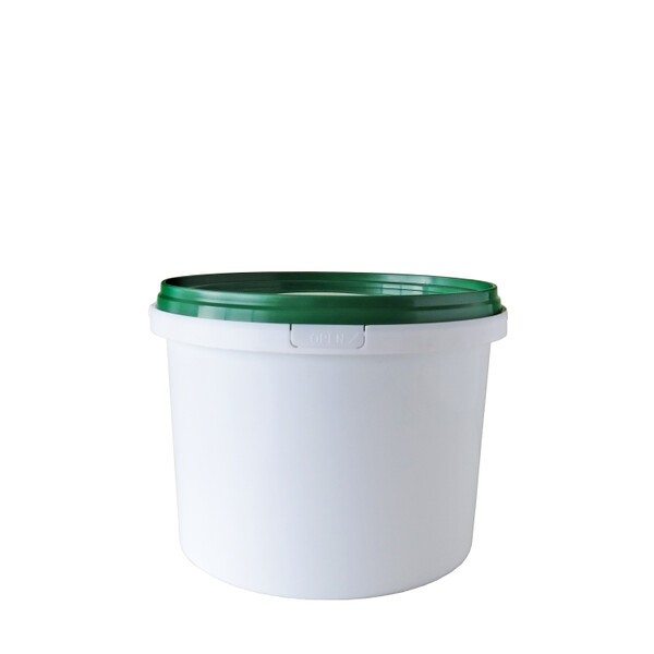 Related Products - 5l Plastic Bucket White With Green Lid Light Duty P/BUCKET