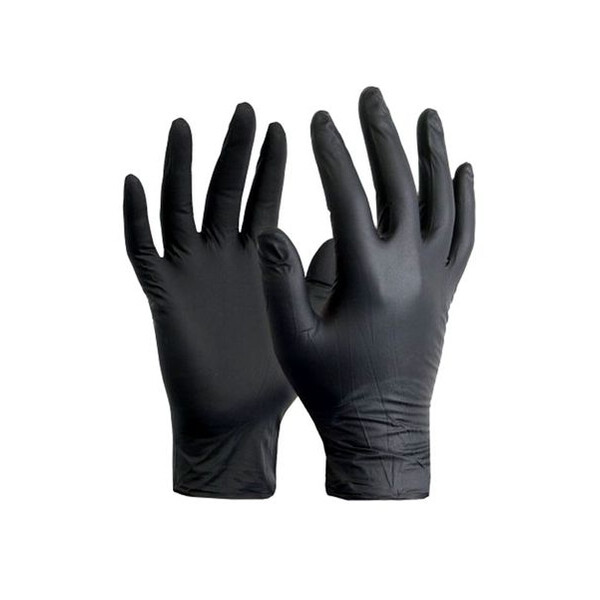 Caprichem products - Black Nitrile Gloves Powder Free - Large P/BOX