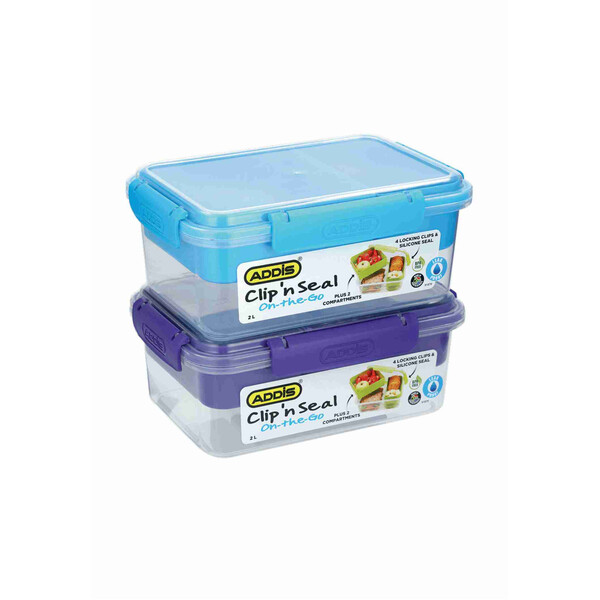 Related Products - Clip & Seal Rectangular Compartment Lunch Box - 2l EACH