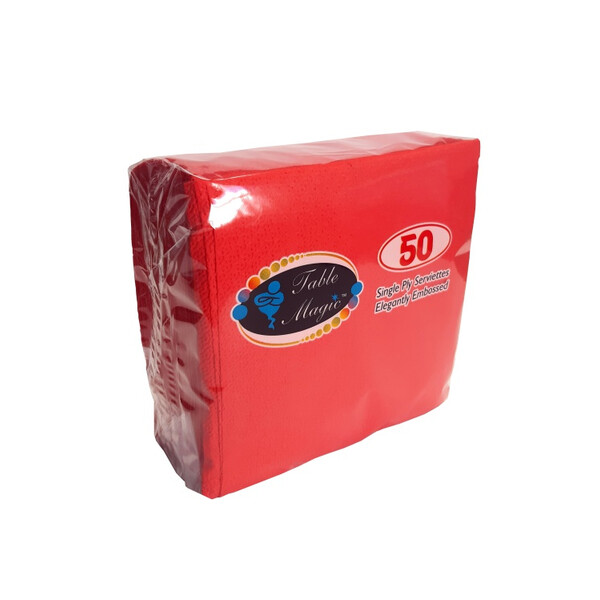 Caprichem products - Table Magic Red 1ply 40 X 50 P/box