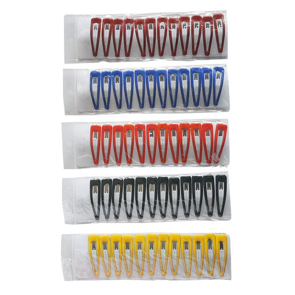 Caprichem products - Hair Clip 7cm X12 - Assorted P/PACK