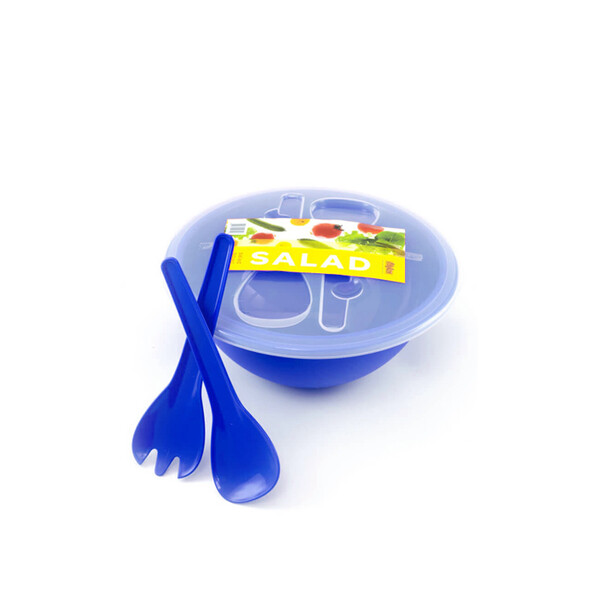 Caprichem products - Bowl With Salad Servers 3.5l Blue EACH