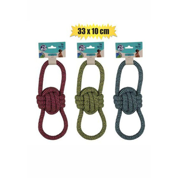 Caprichem products - Pet Dog Tug Toy String Dbl Loop 33x10cm EACH