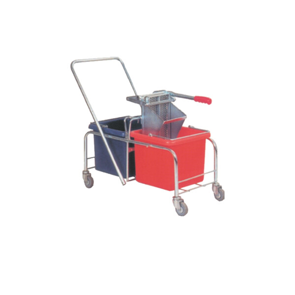 Caprichem products - 50l Double Bucket Trolley System Complete - Metal P/UNIT