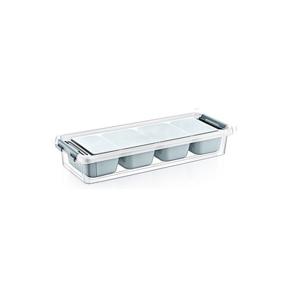 Caprichem products - Flat Grand Organiser Box 2.5l 4 Compartments EACH