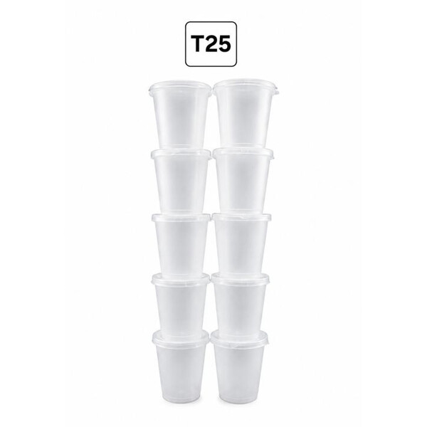 Related Products - Plastic Cup With Snap On Lid - 10 X 25ml P/PACK