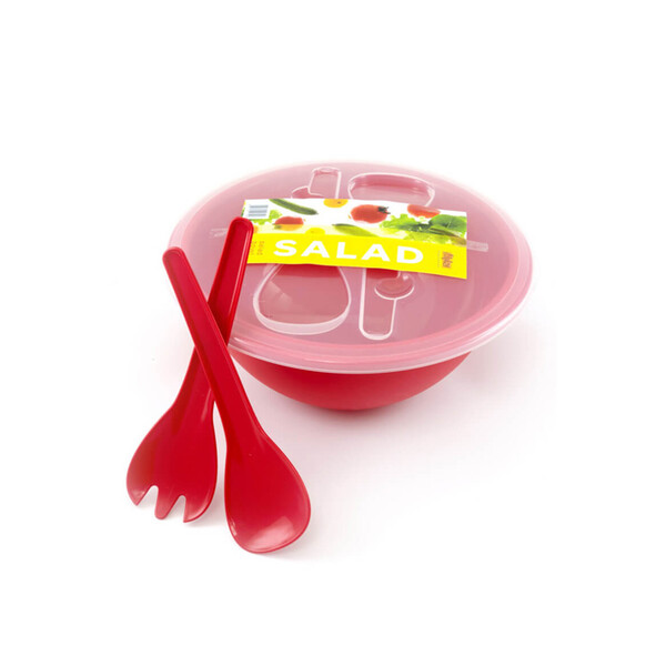 Caprichem products - Bowl With Salad Servers 6l Red EACH