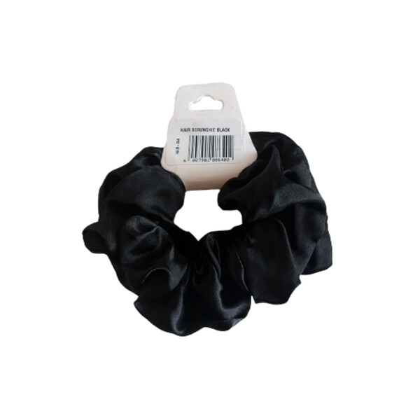 Caprichem products - Hair Scrunchie Satin Black 2pc P/PACK