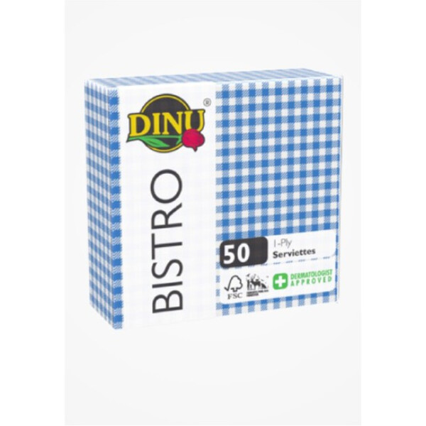 Caprichem products - Bistro Serviettes Blue One Ply X 50 Pack P/PACK