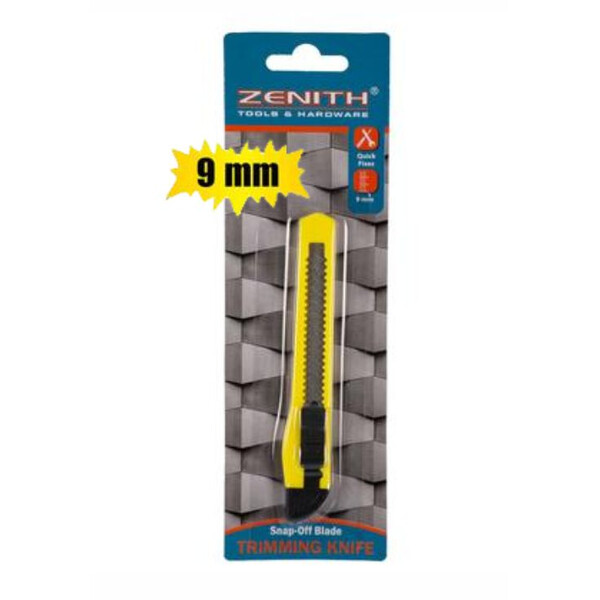 Caprichem products - Knife 9mm Snapoff-blade Zenith-card P/PACK