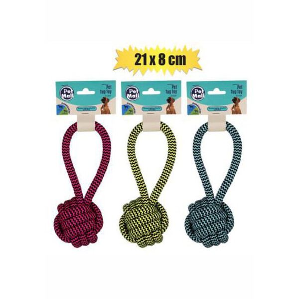Caprichem products - Pet Dog Tug Toy String With Ball 21x8cm EACH