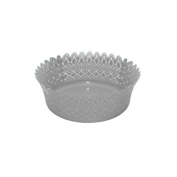 Caprichem products - Patterened Basket Round - Grey EACH