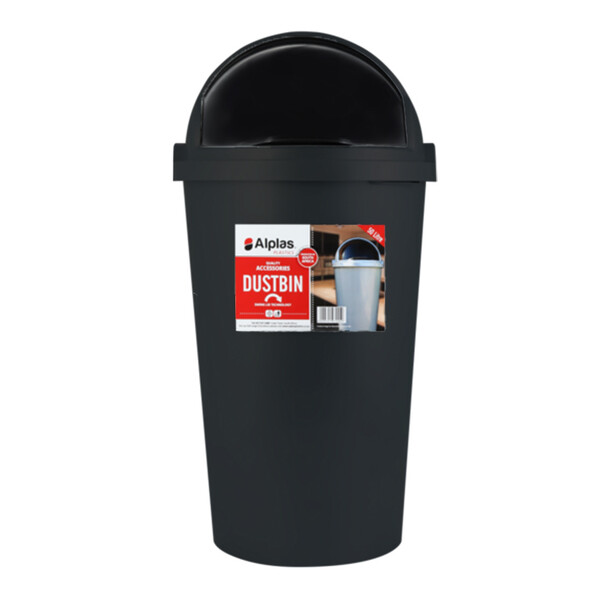 Caprichem products - Dustbin And Lid 50l - Black EACH