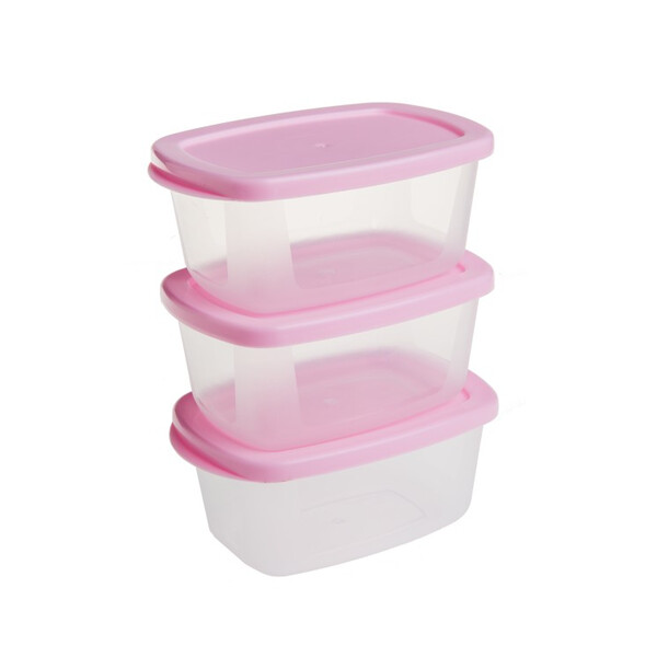 Caprichem products - 0.25l Rectangular Container - Set Of 3 P/SET