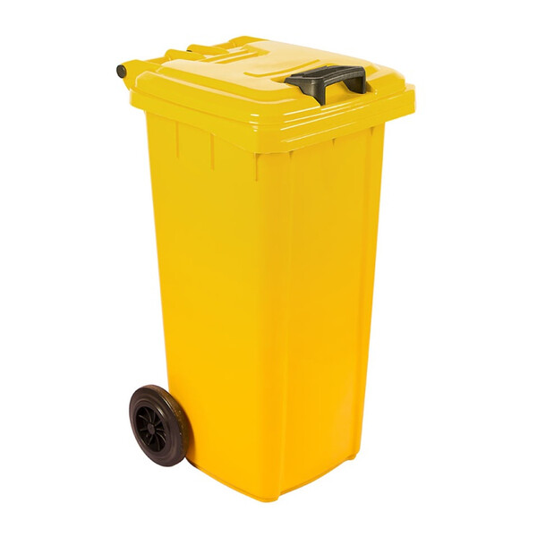 Caprichem products - 120l Wheelie Bin Recycled (non Sabs) - Yellow EACH
