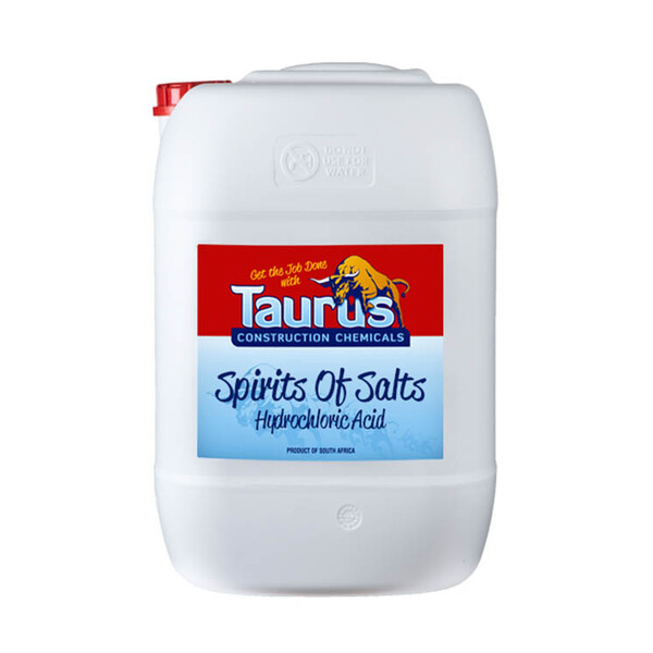 Caprichem products - Taurus Spirits Of Salts / Hydrochloric Acid 25L