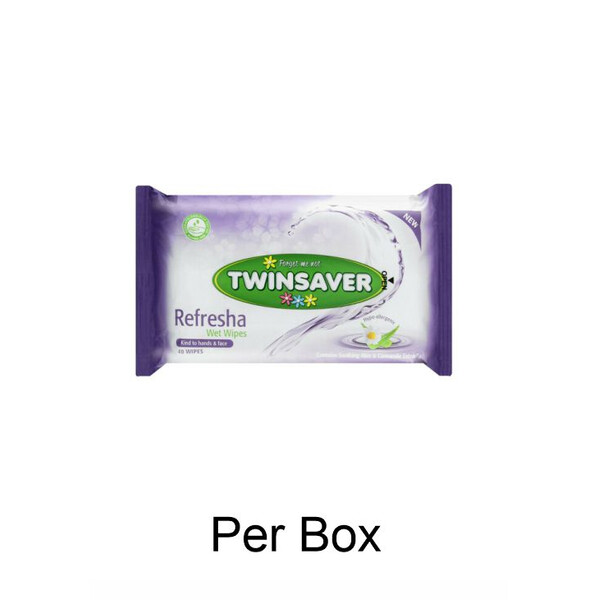 Caprichem products - Twinsaver Refresher Wipes 20 X 40 X 200 X 170mm P/BOX