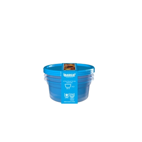 Caprichem products - Round Set Food Saver 6 Piece - 200ml P/PACK